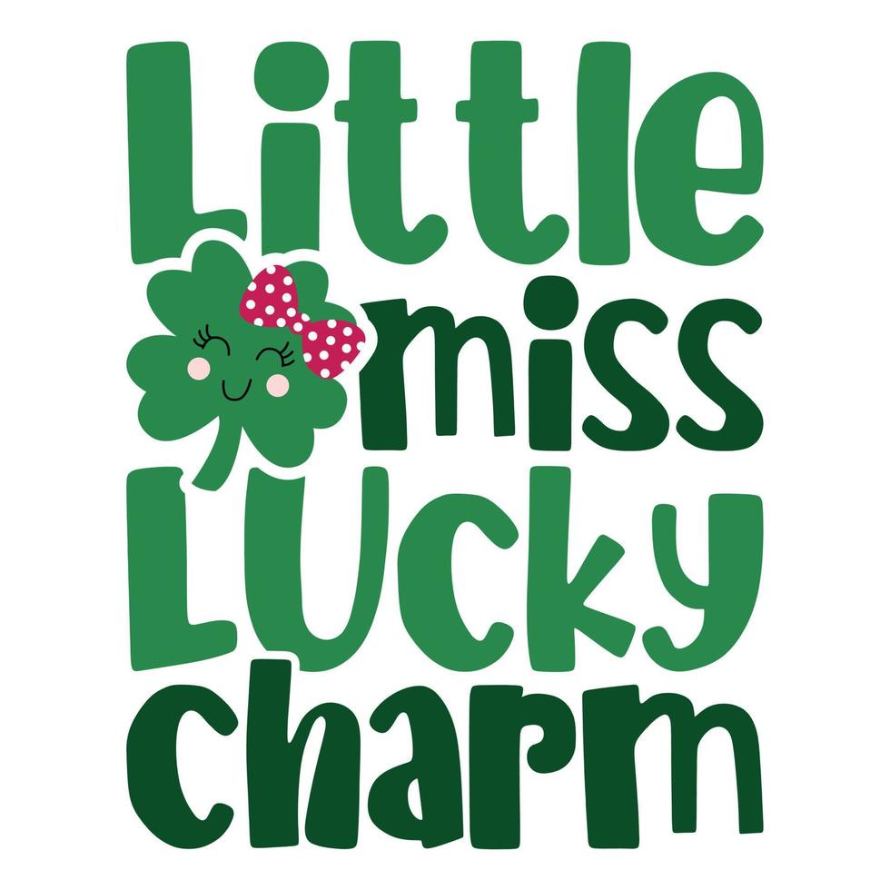 Little Miss Lucky Charm vector