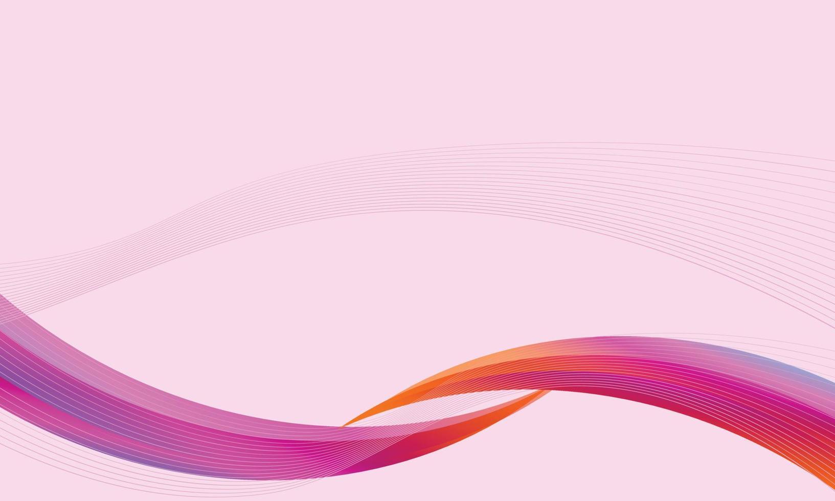 Ilustración de vector de fondo de banner de onda rosa abstracta