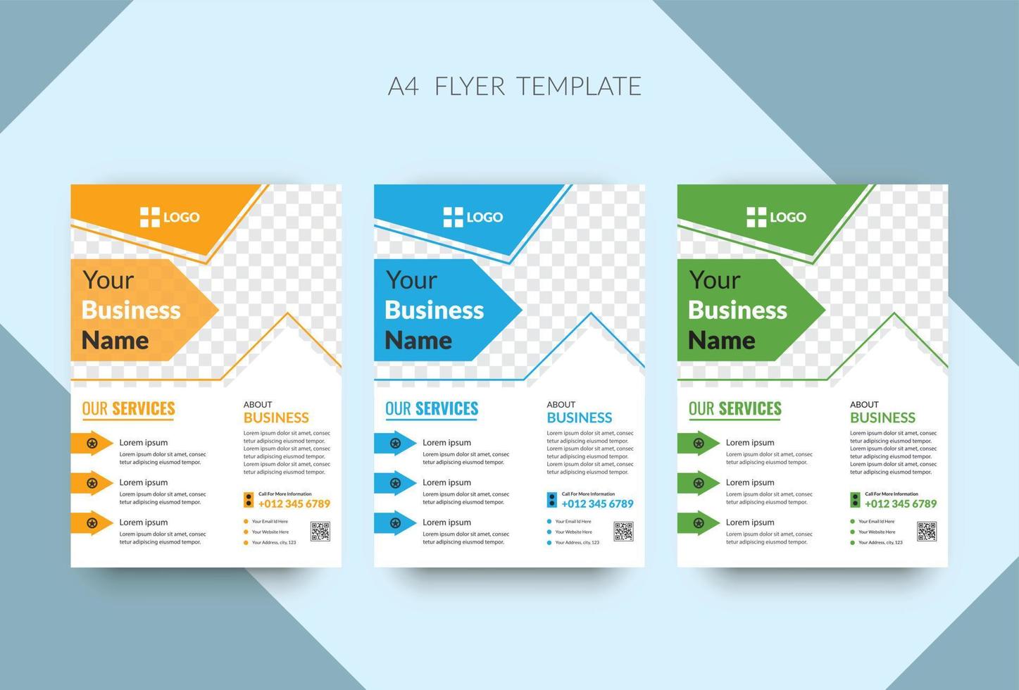 conjunto de diseño de plantilla de volante de negocios corporativos moderno y creativo vector