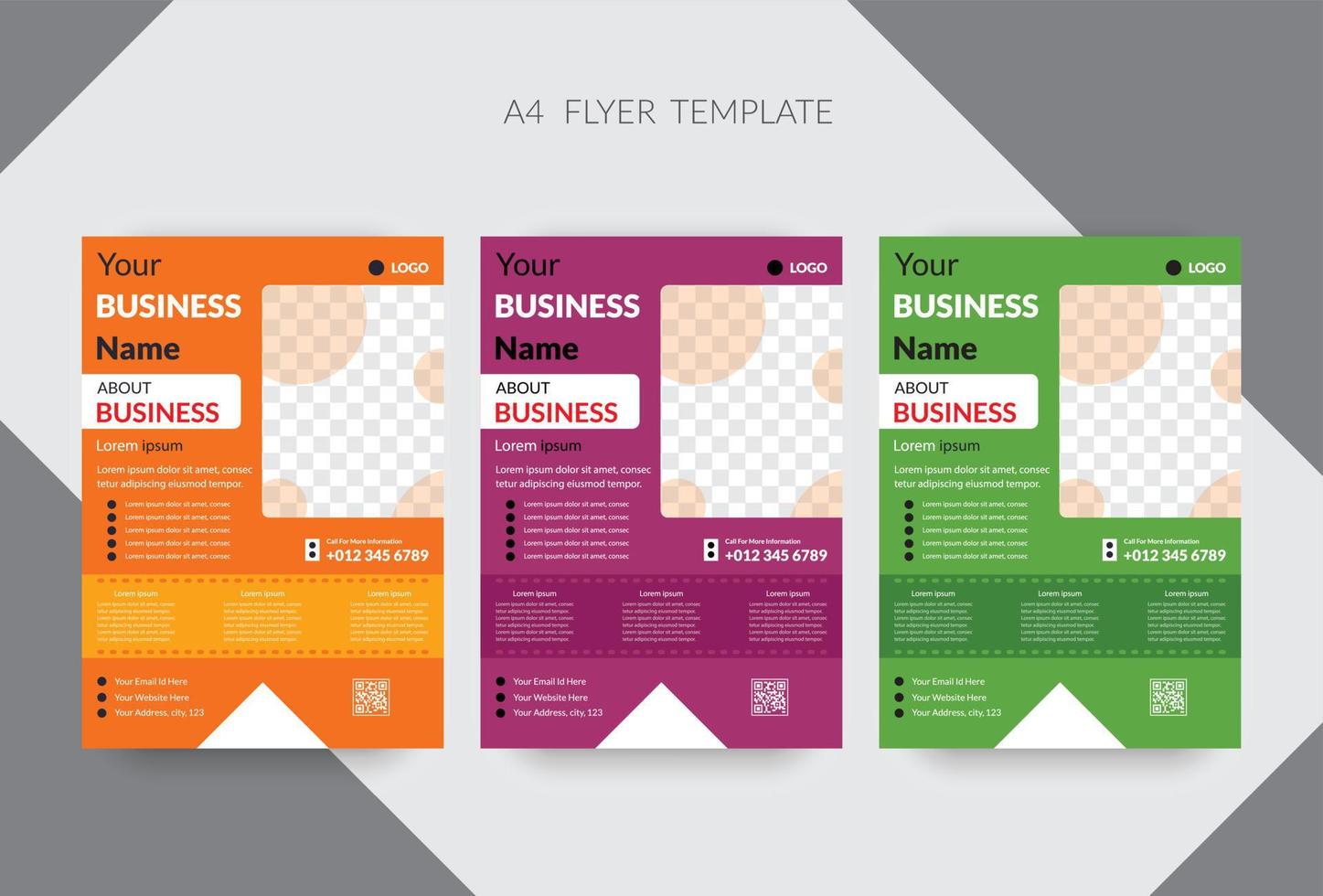 Modern and creative Corporate business flyer template design Set vector