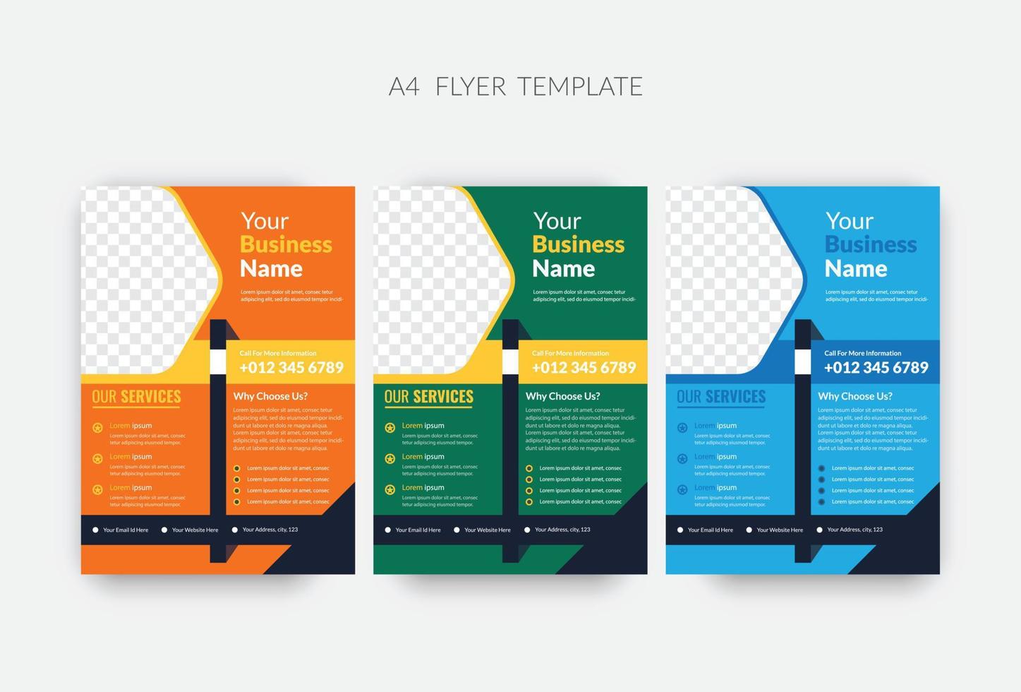 Modern and creative Corporate business flyer template design Set vector