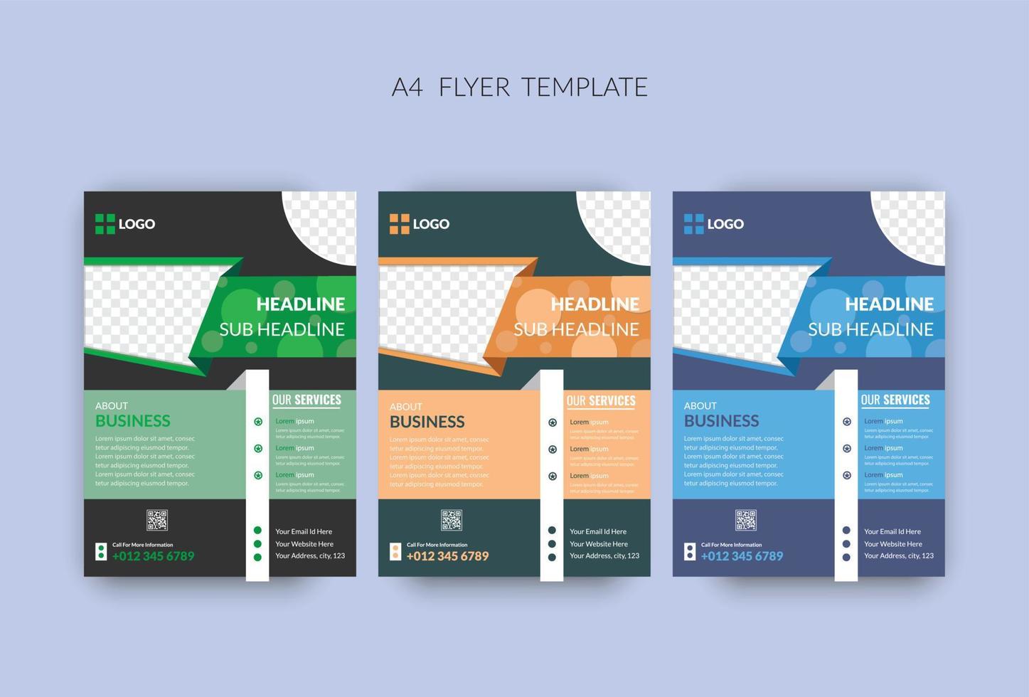 Modern and creative Corporate business flyer template design Set vector