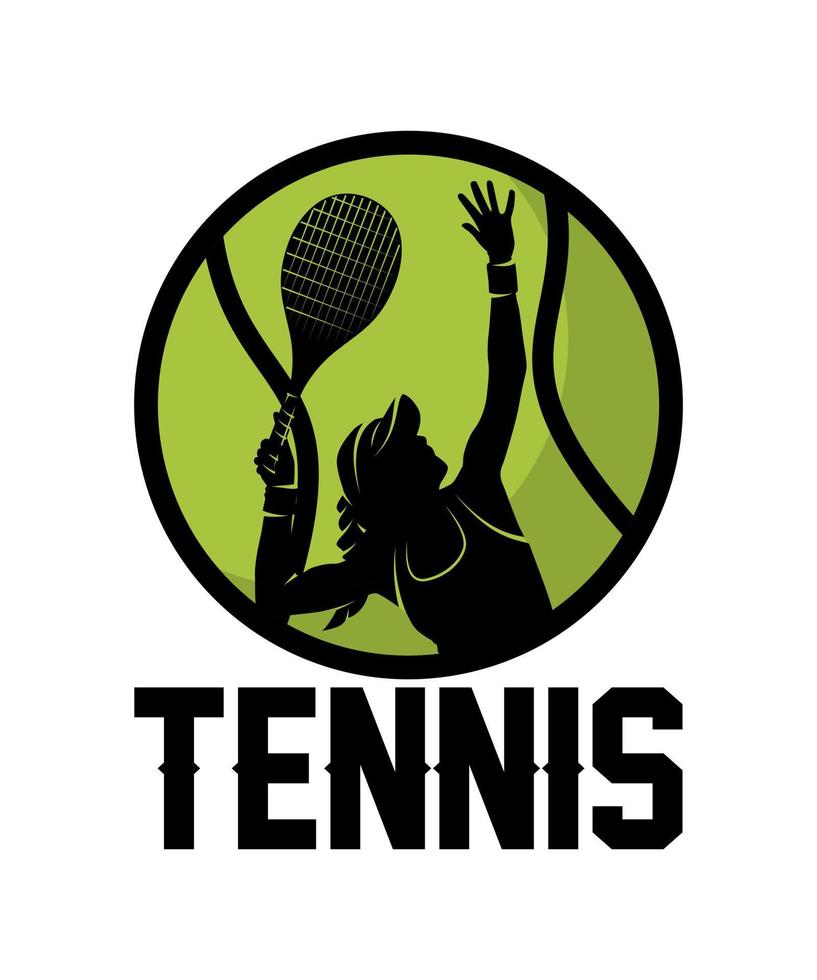 diseño de camiseta de vector de ilustración de tenis