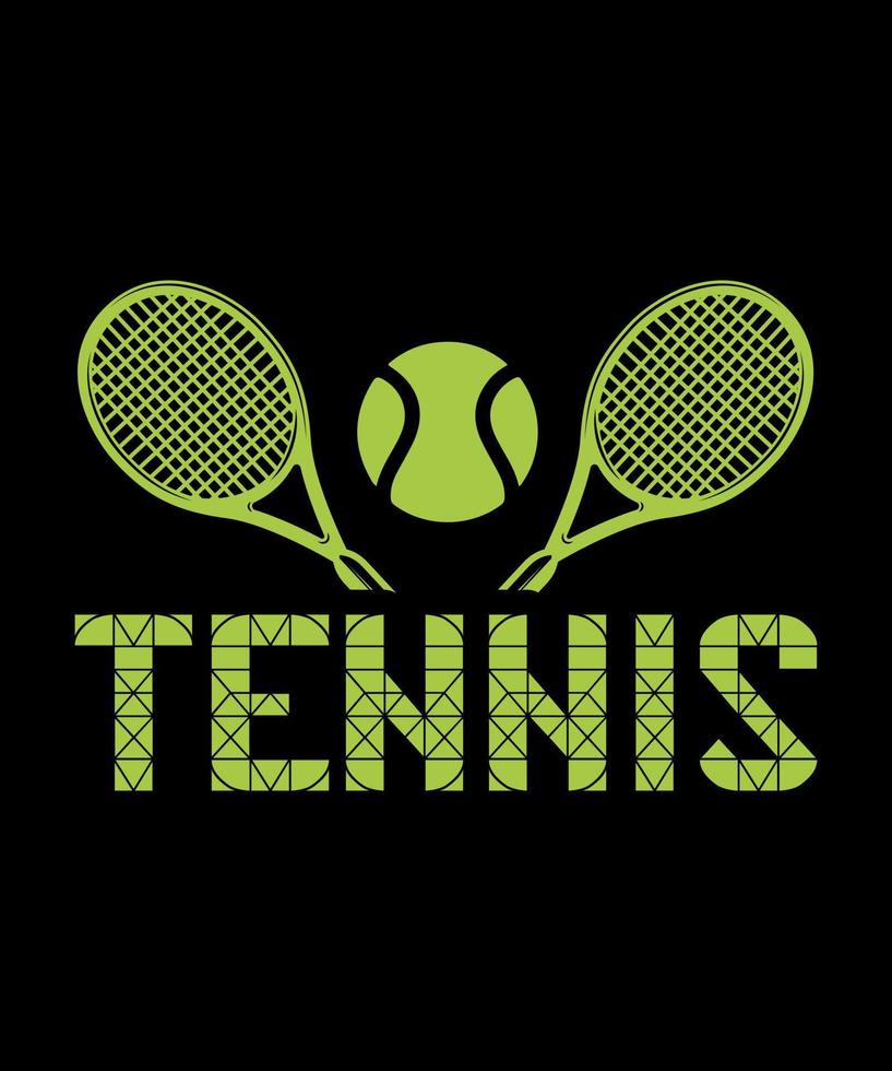 diseño de camiseta de vector de ilustración de tenis