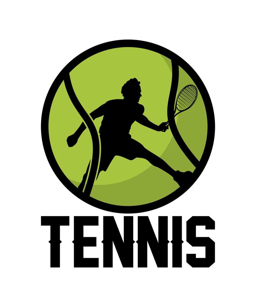 diseño de camiseta de vector de ilustración de tenis