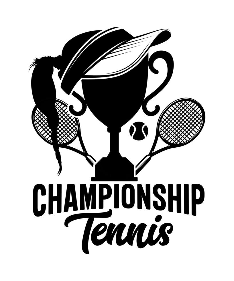 diseño de camiseta de vector de ilustración de tenis