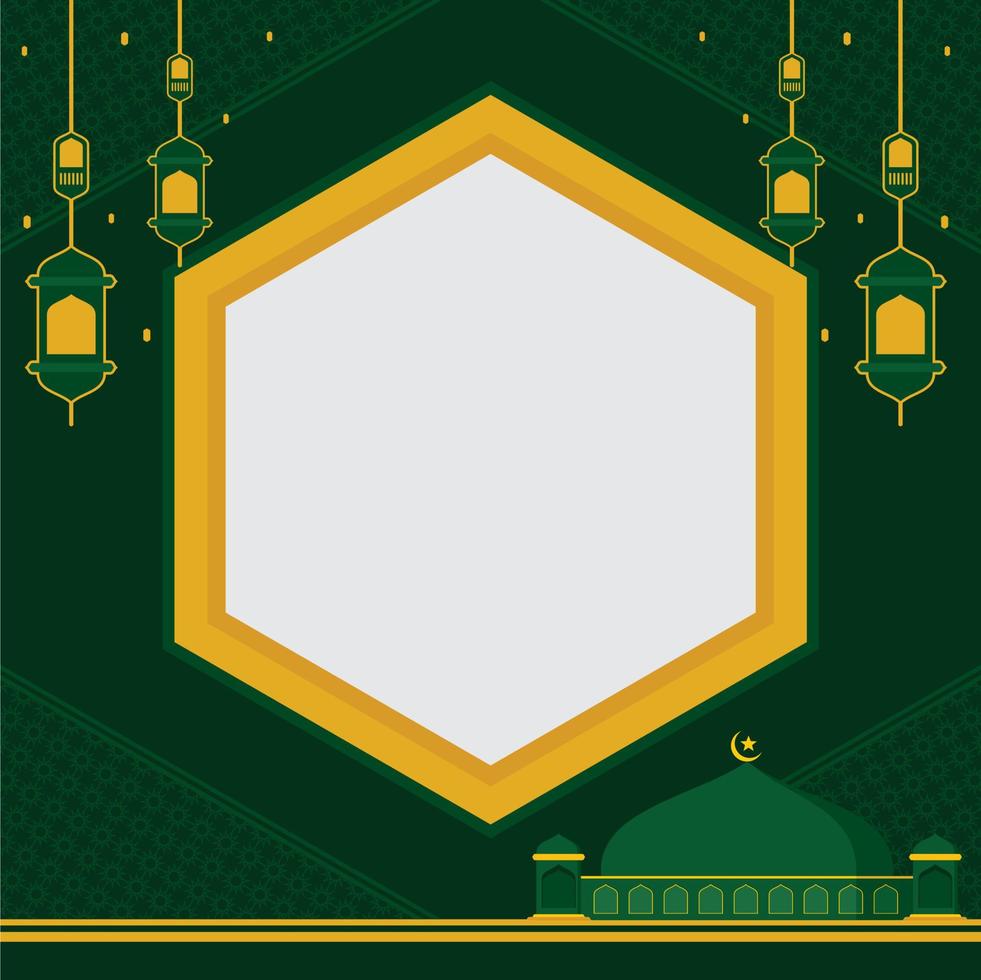 tarjeta de felicitación islámica vector