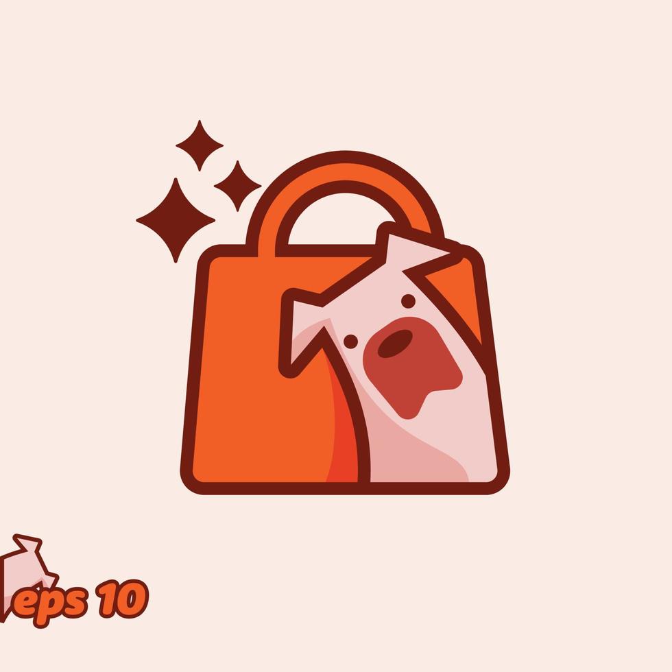 icono de la tienda de perros asomándose vector