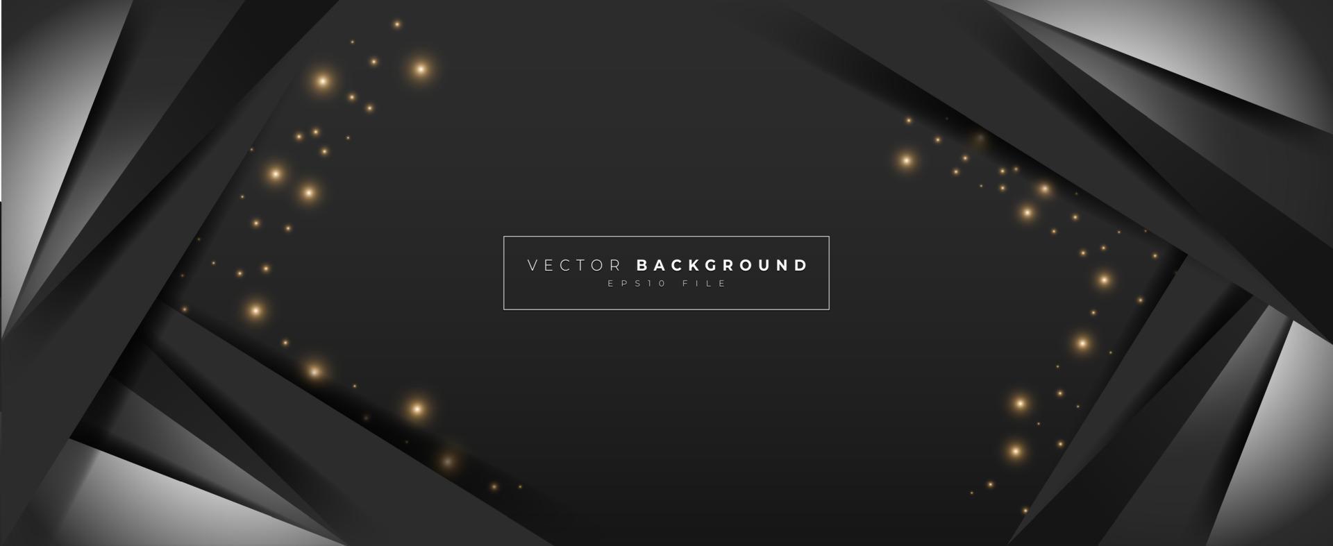 luxury dark geometric background design with sparkle vector