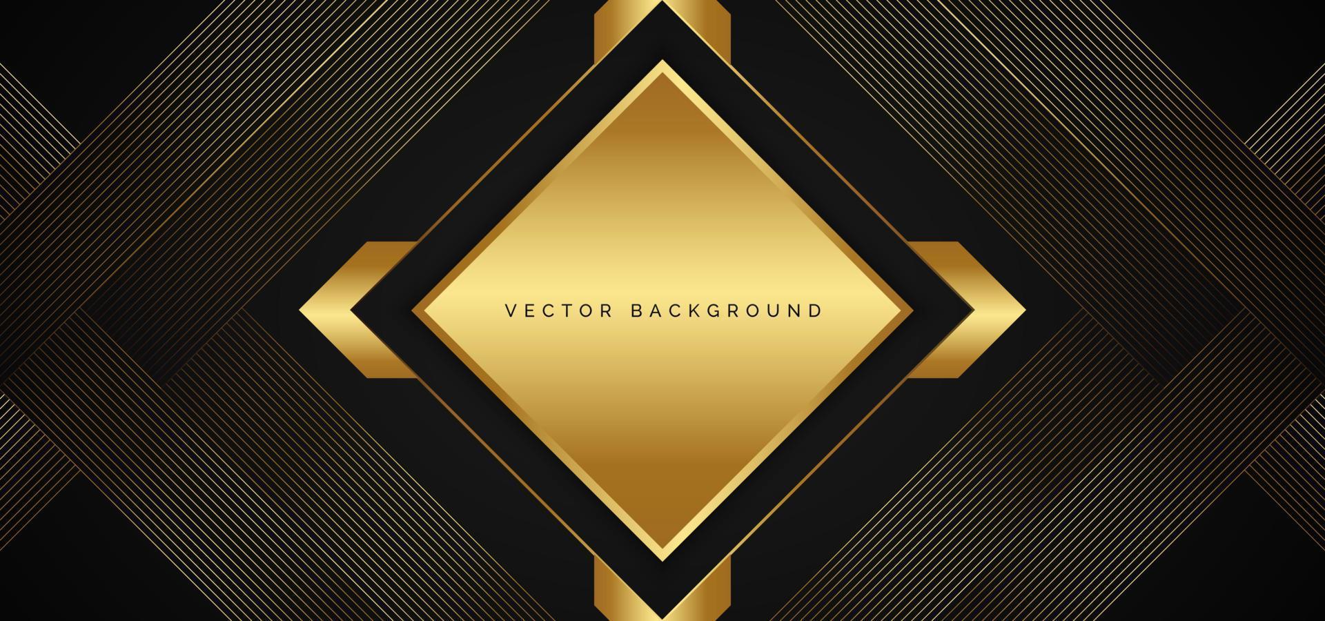 Abstract gold line background design vector