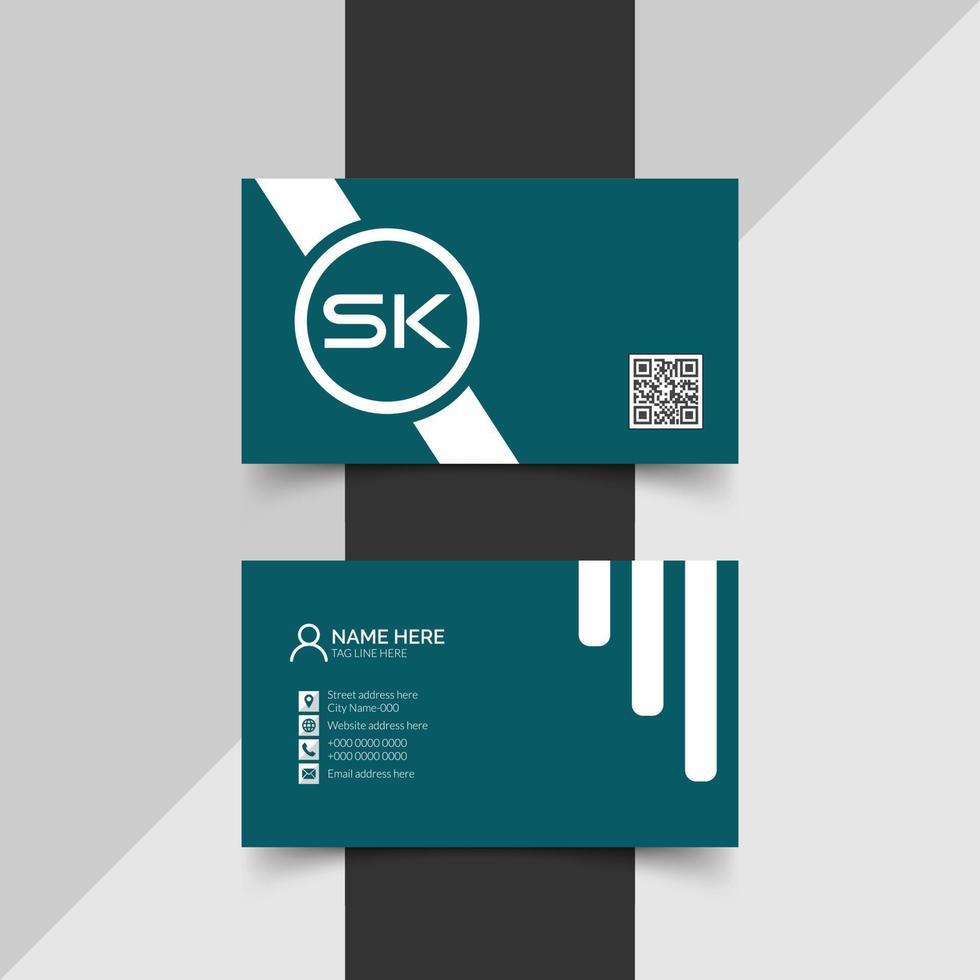 Stylish corporate business card template vector