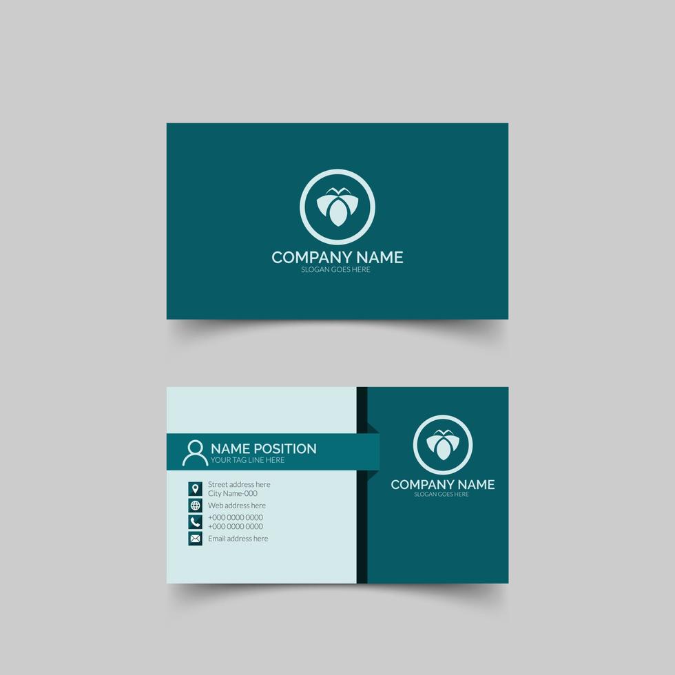 Business card design template with professional design vector