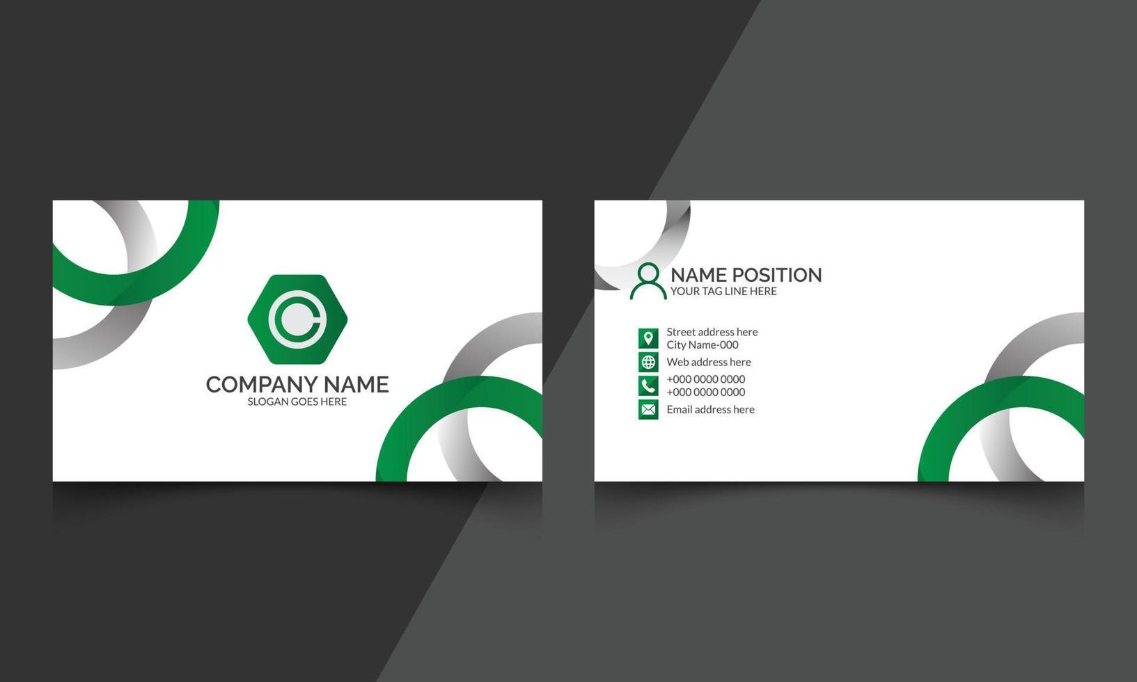 Corporate  business card template design Free Vector