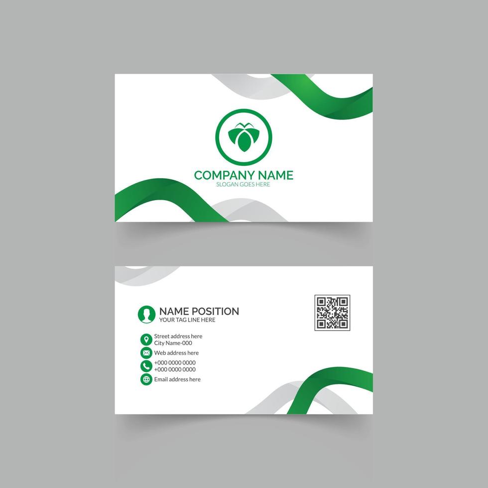 Stylish corporate business card template design vector