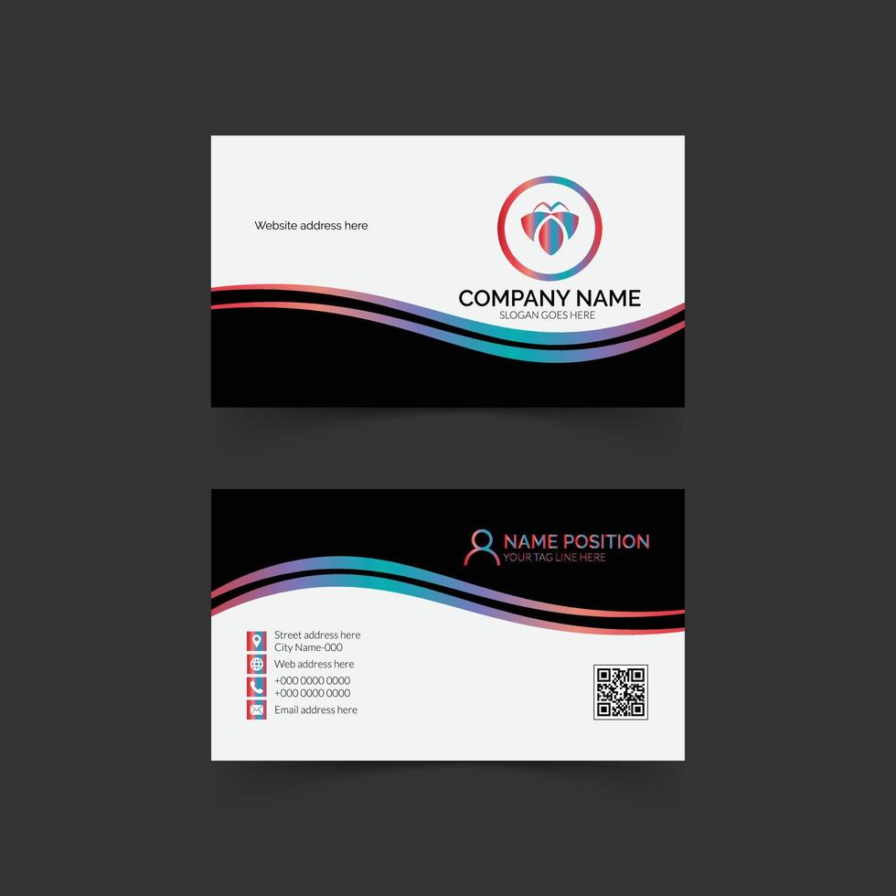 Stylish corporate business card template vector