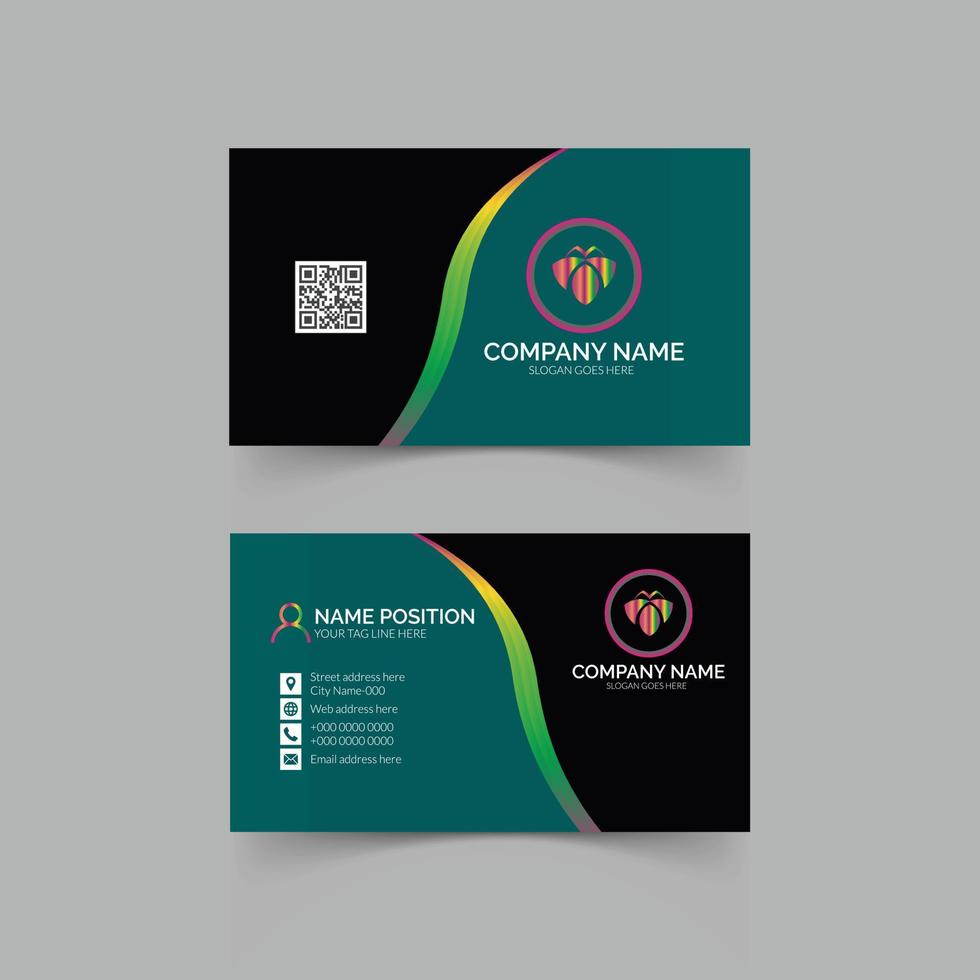 Stylish business card template design vector