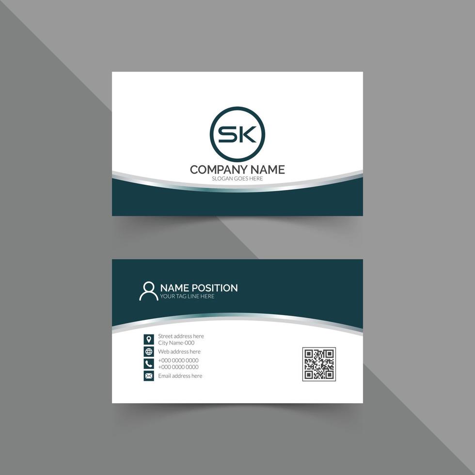 Stylish corporate business card template design vector