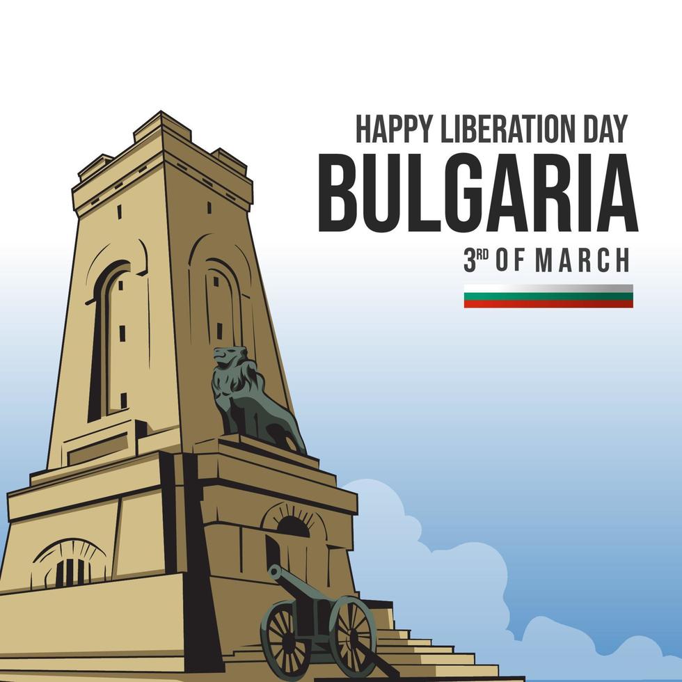 banner de vector de feliz día de la liberación de bulgaria