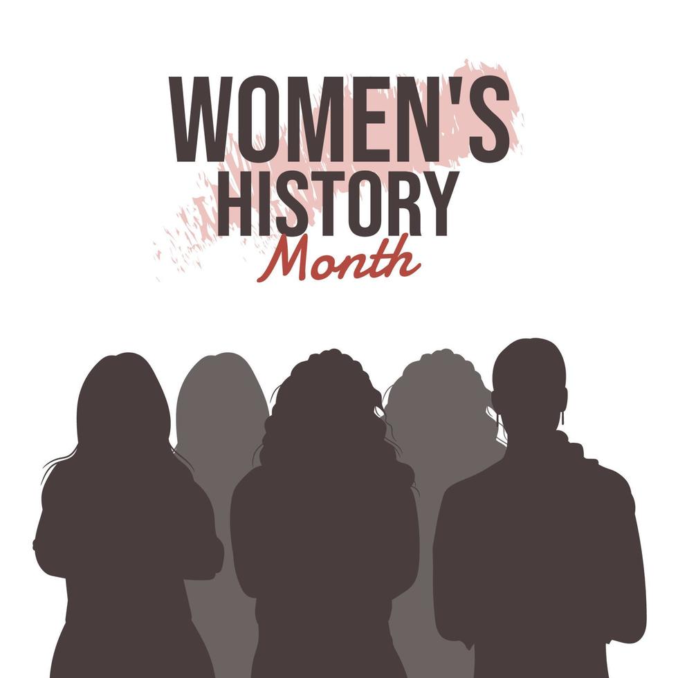 Women's History month is observed every year in March vector