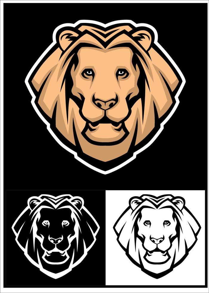 lion head mascot vector