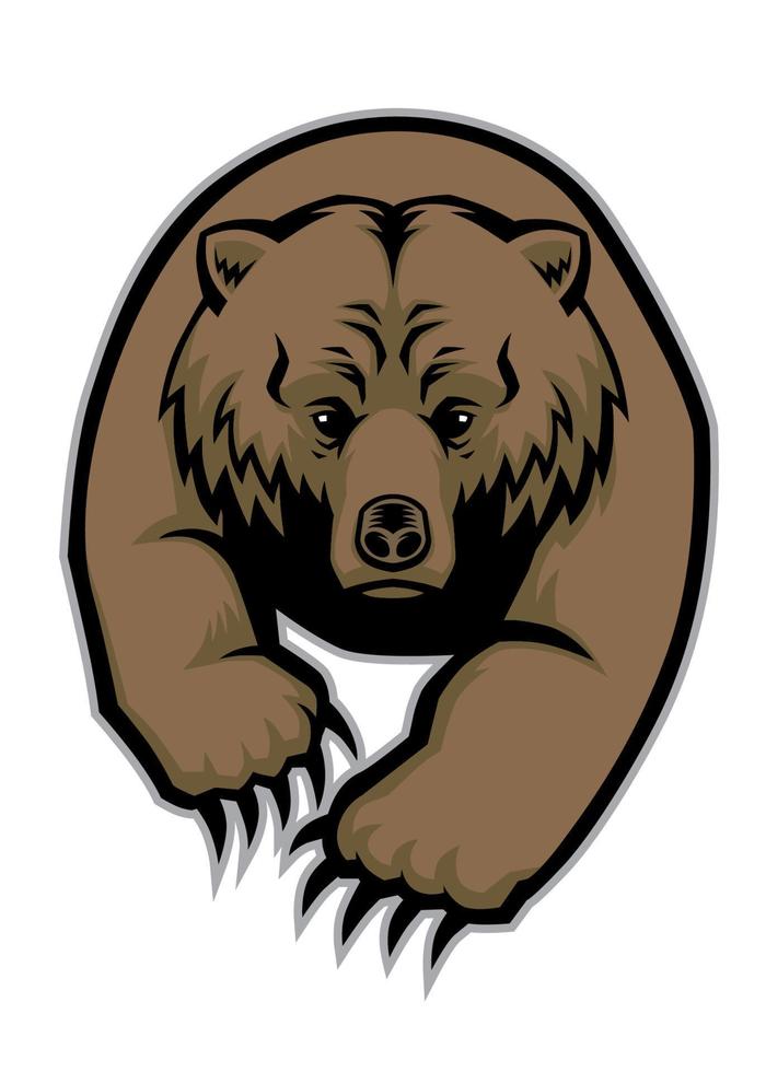 grizzly bear mascot vector