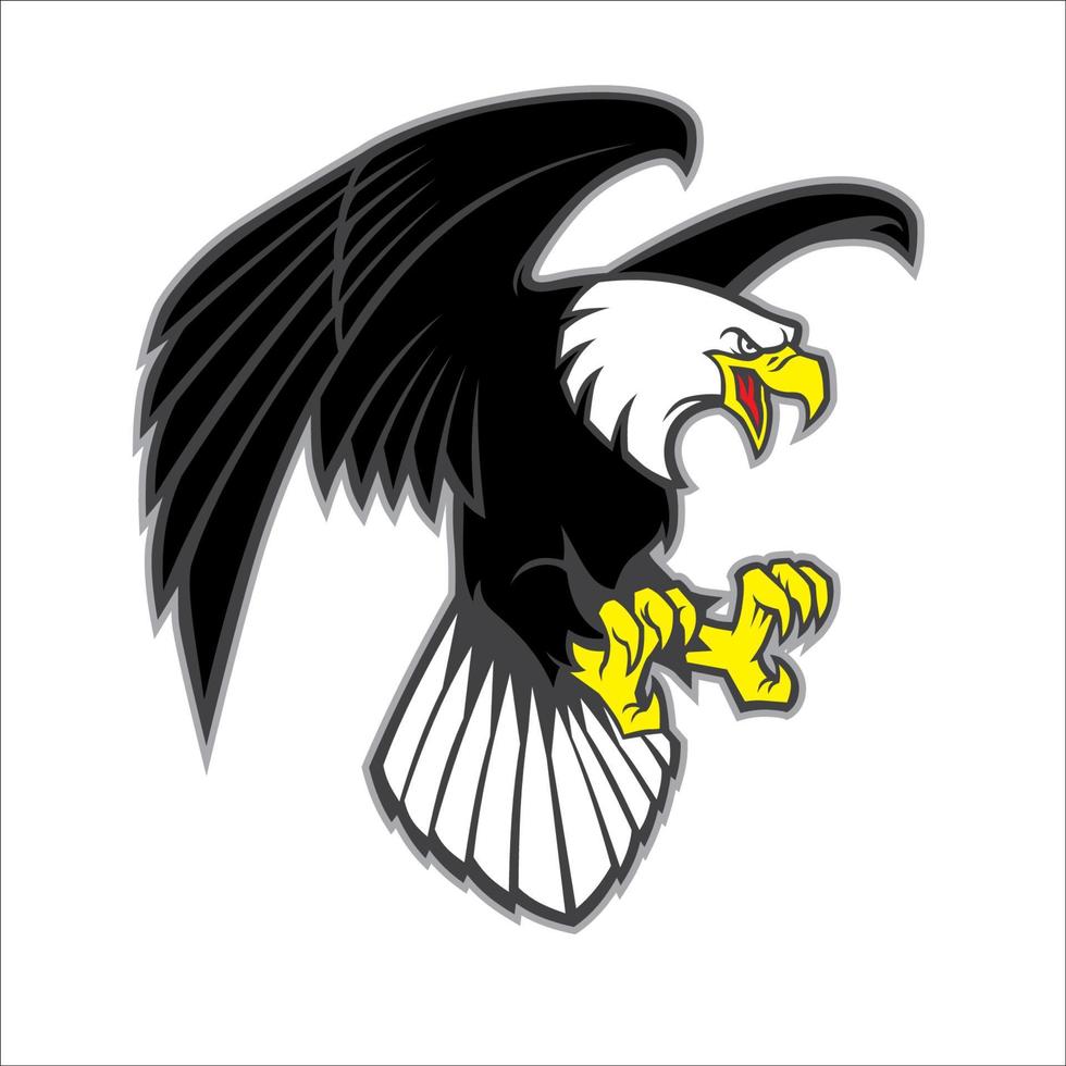 flying eagle mascot logo style vector