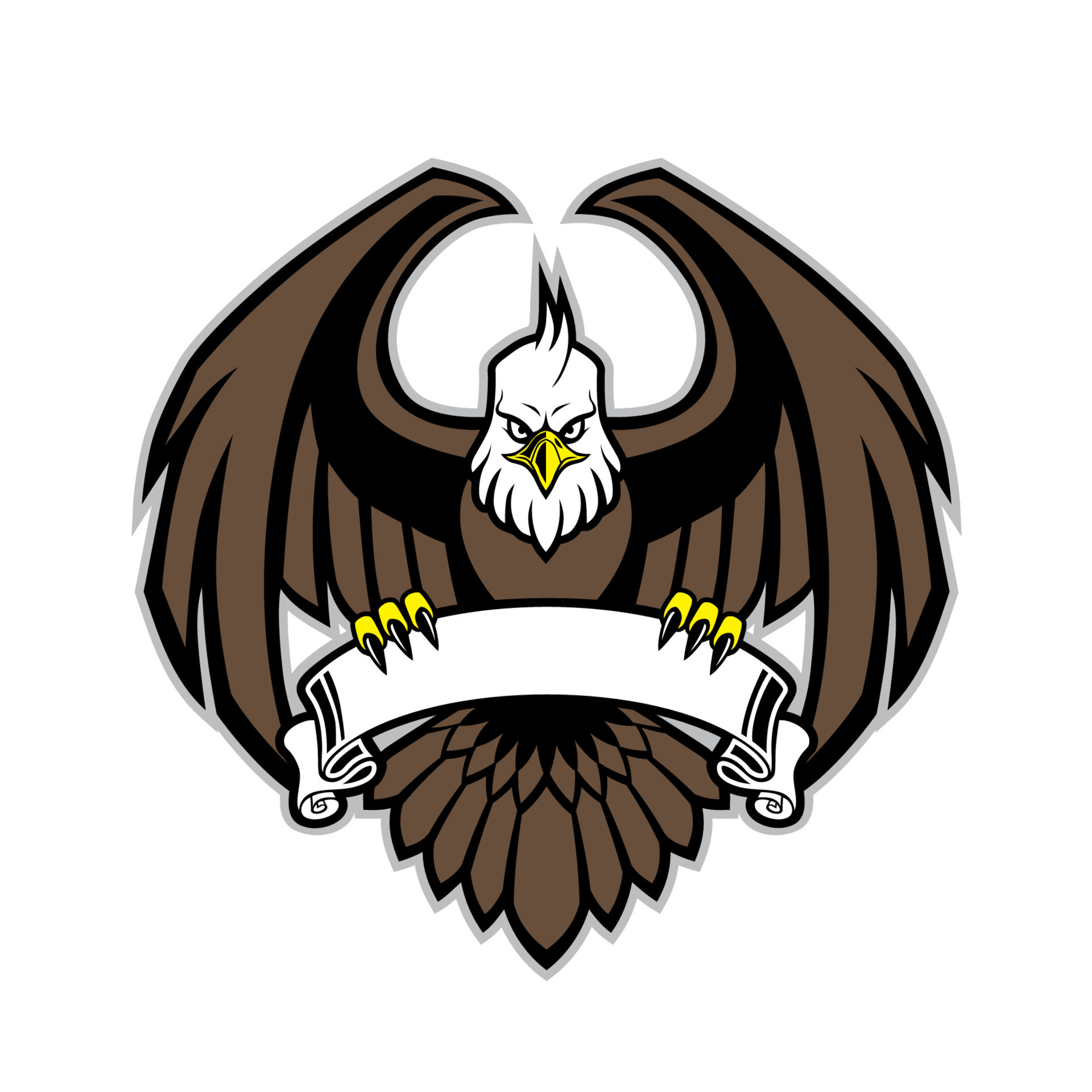 eagle grip the blank ribbon 18990430 Vector Art at Vecteezy