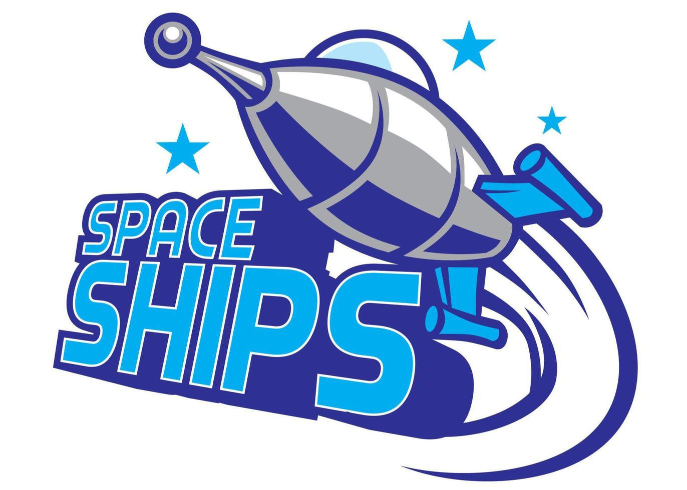spaceship mascot design vector