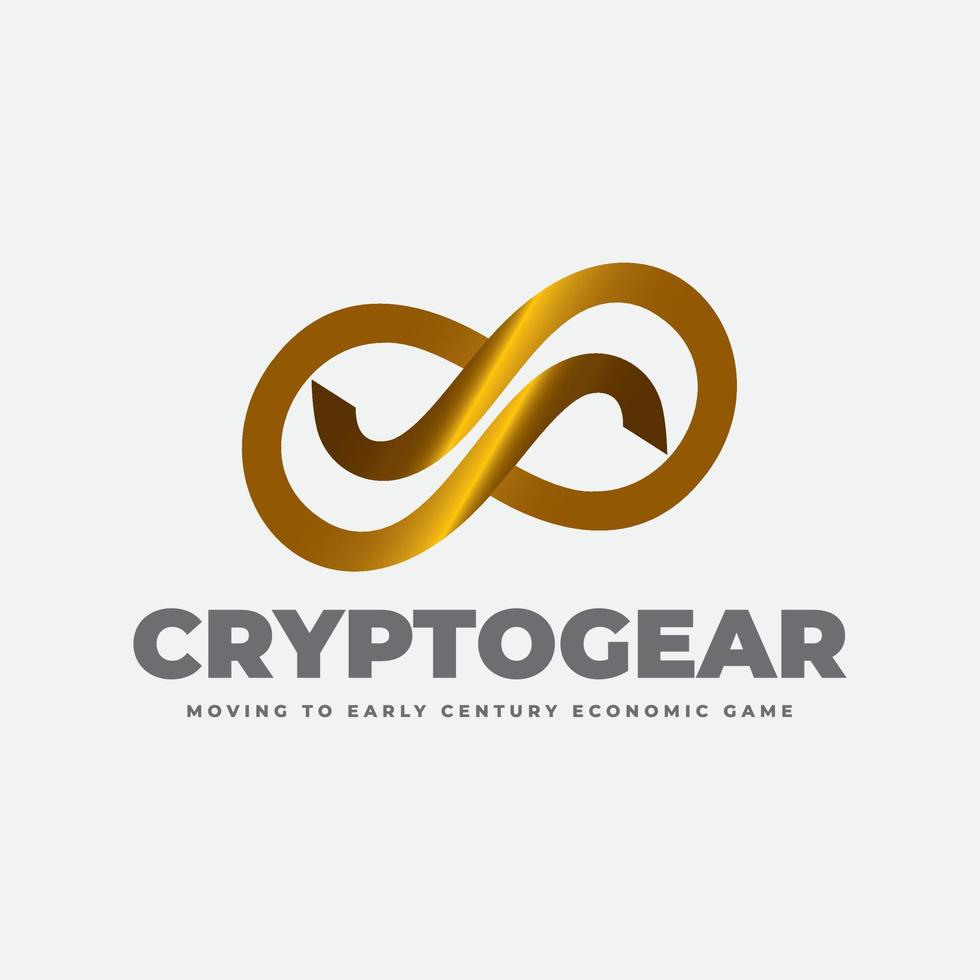 logotipo de evolución criptográfica vector