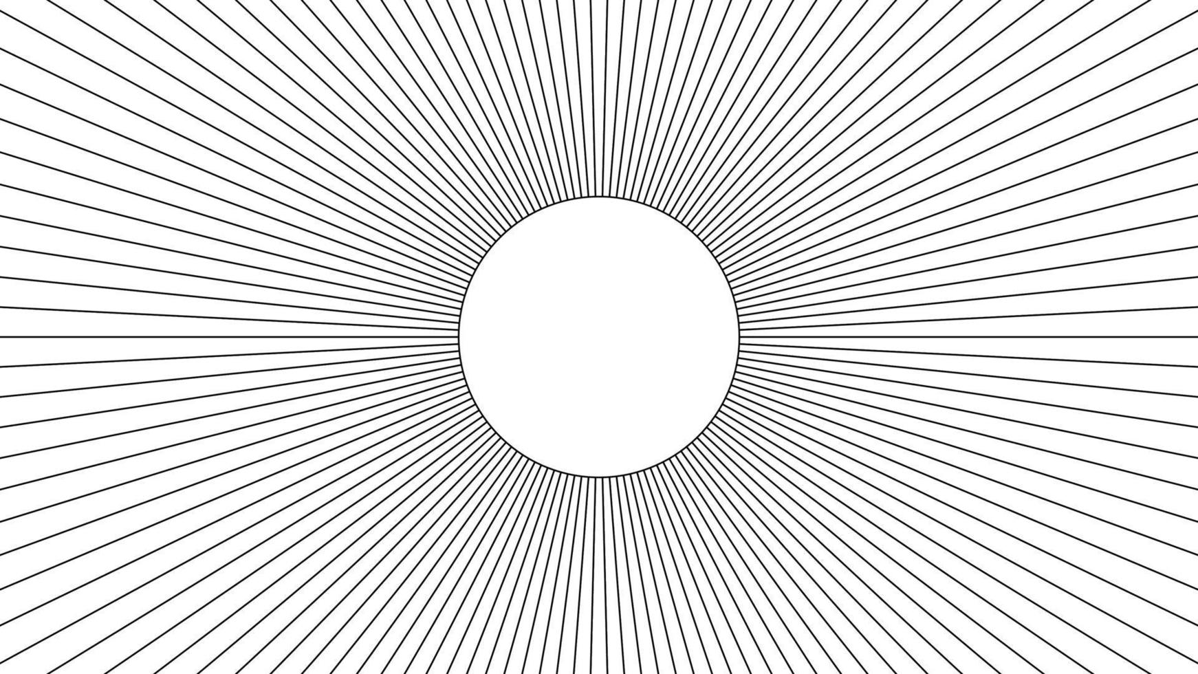 Modern circular black stripe pattern in monochrome colors. Line pattern texture for banners, covers, terrain, sci-fi, wireframe, and related to background. vector