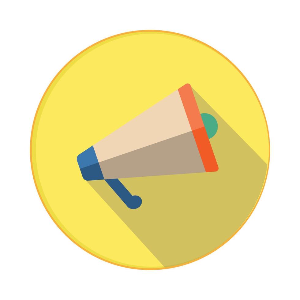 Megaphone flat icon style for graphics, websites, mobile and print, media, marketing concept. Vector EPS 10