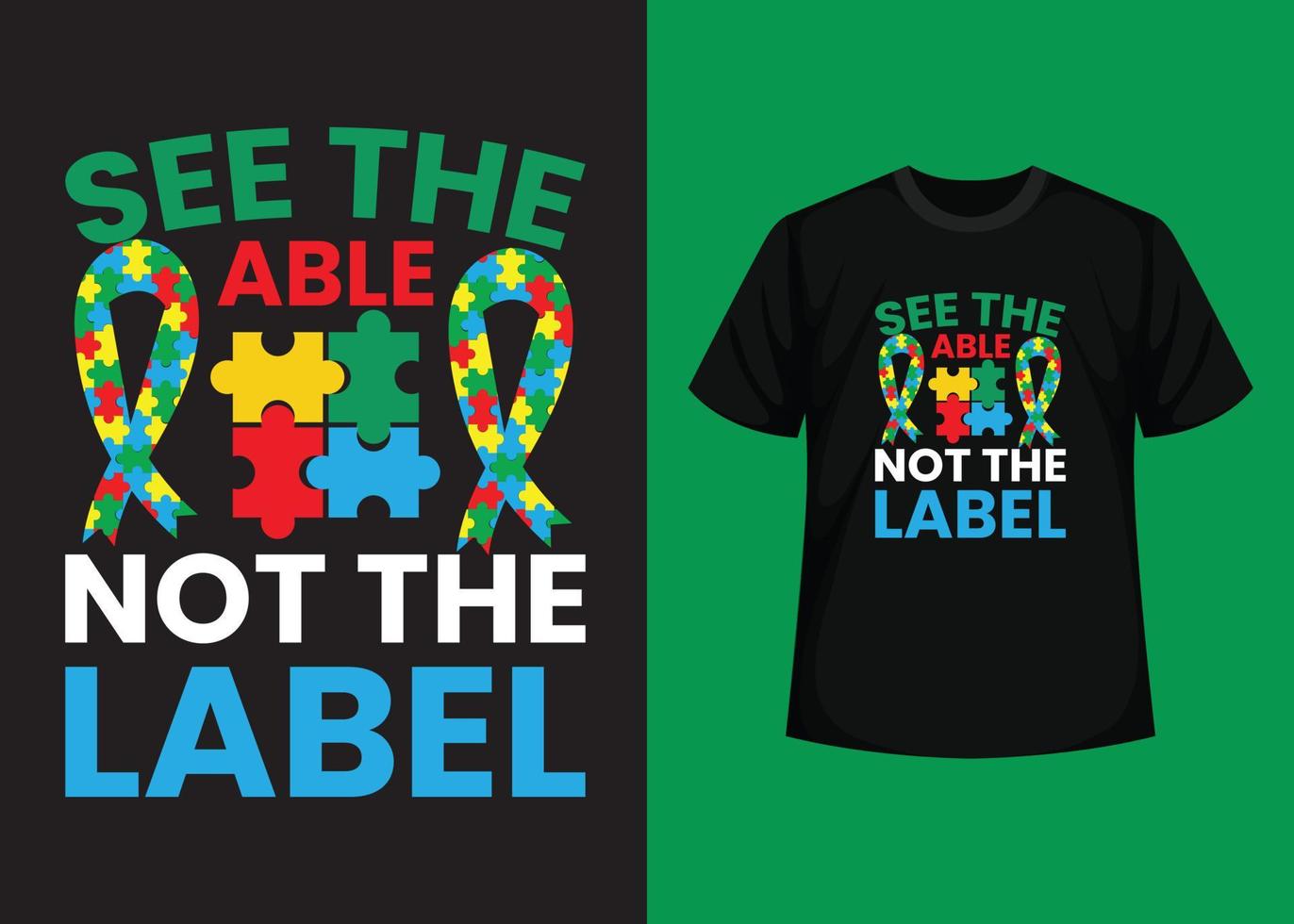 diseño de camisetas del día de la concienciación sobre el autismo, diseño de camisetas del día del autismo increíble, diseño de camisetas del día mundial de la concienciación sobre el autismo, camiseta tipográfica, elementos vectoriales e ilustrativos para productos imprimibles vector