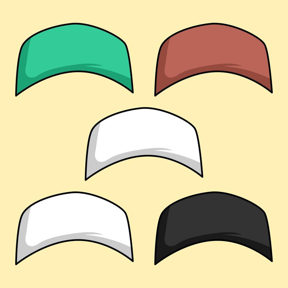 Illustration of an Arabic head cover or hat with a variety of beautiful color choices vector