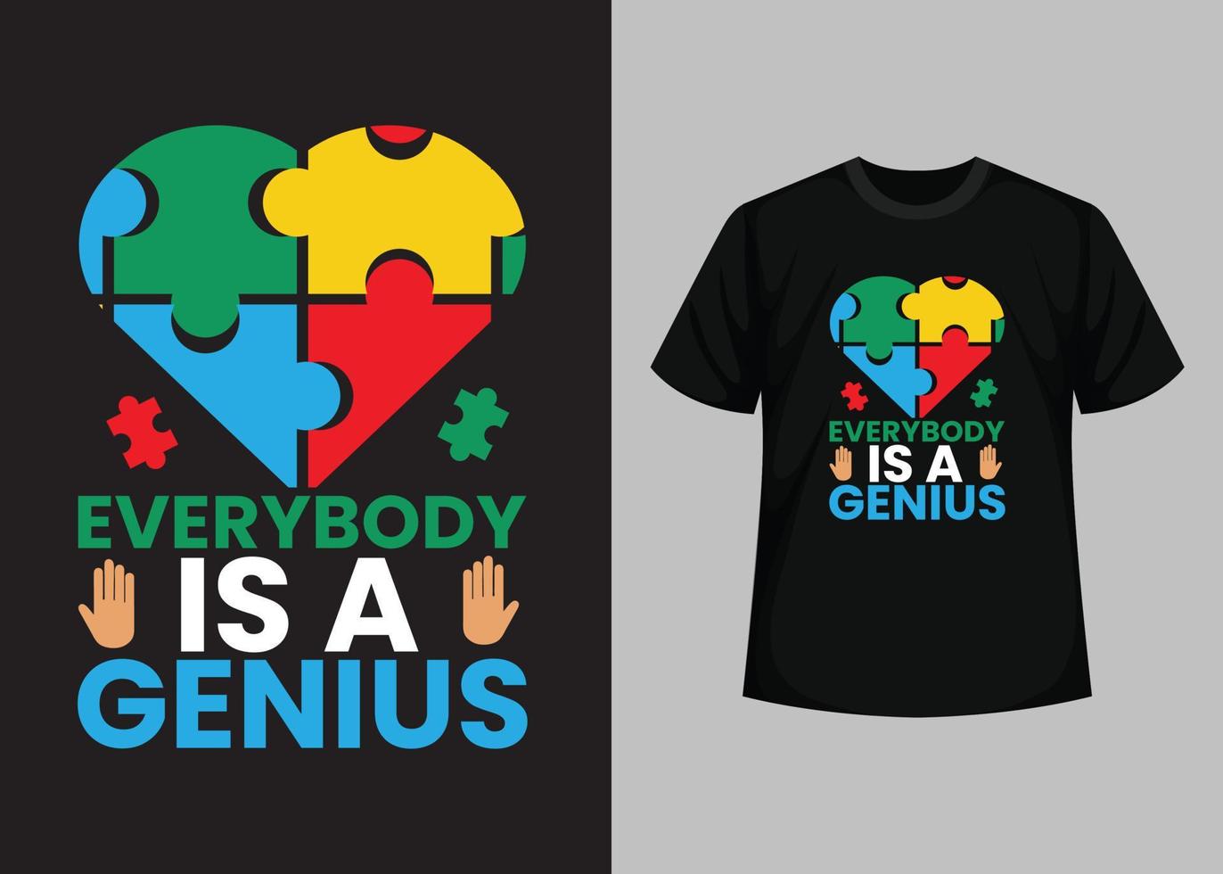 diseño de camisetas del día de la concienciación sobre el autismo, diseño de camisetas del día del autismo increíble, diseño de camisetas del día mundial de la concienciación sobre el autismo, camiseta tipográfica, elementos vectoriales e ilustrativos para productos imprimibles vector