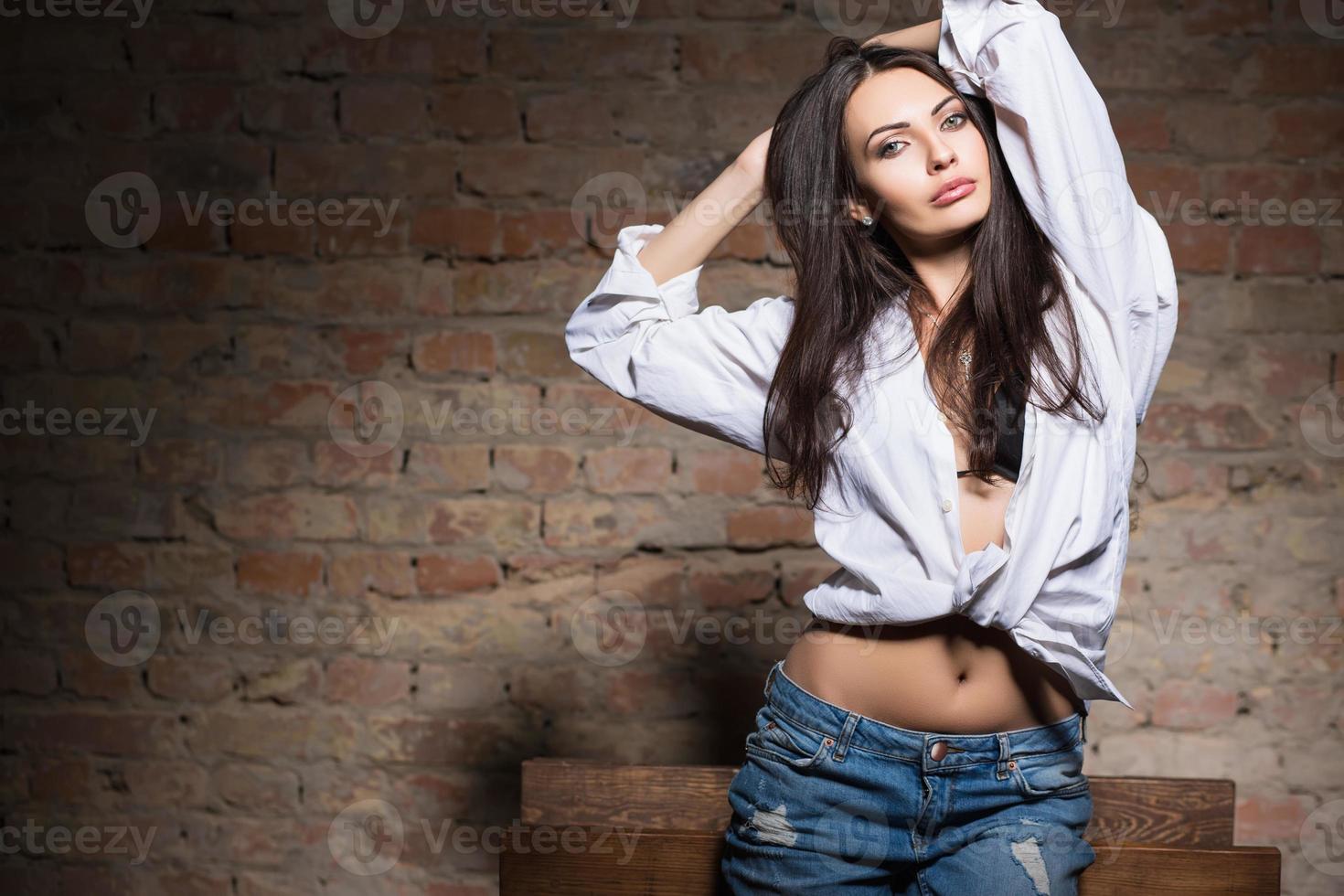 Portrait of young sexy woman photo