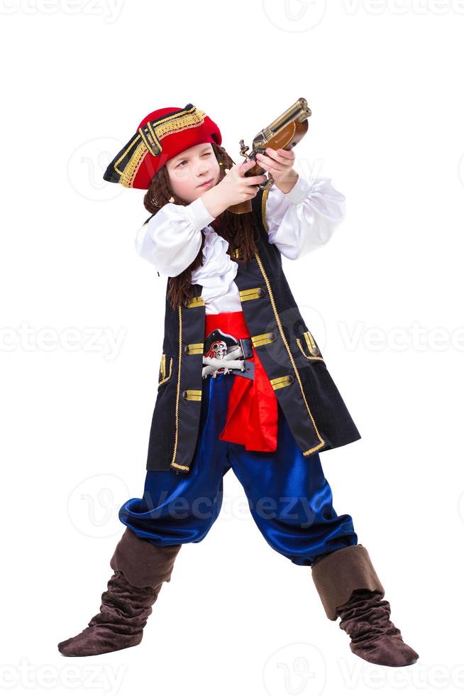 Little boy dressed as pirate photo