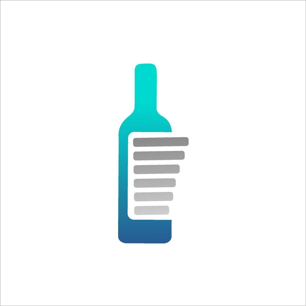 plantilla de logotipo de datos de ventas de botellas, marketing, lista de verificación de botellas, productos pajek vector