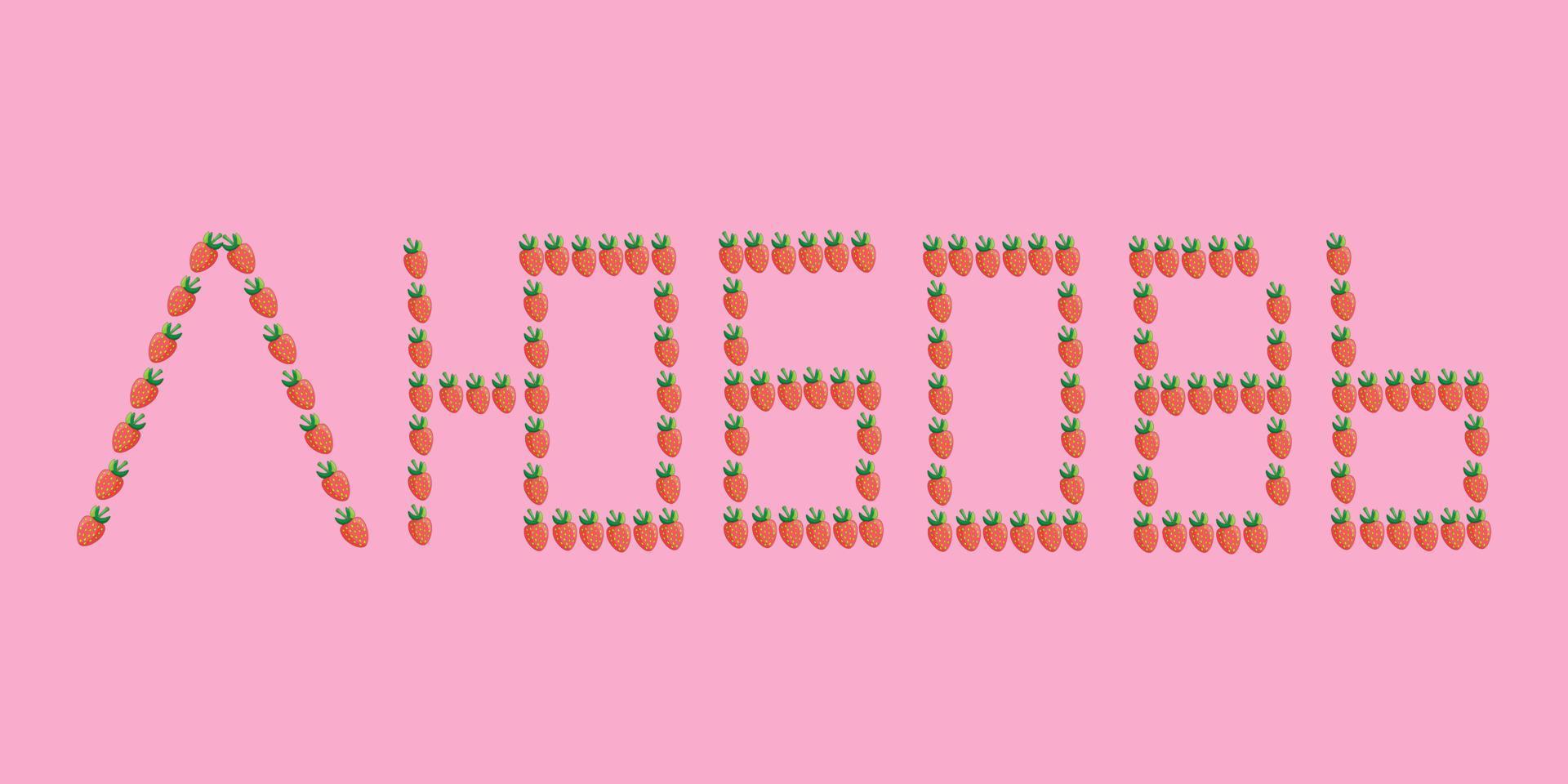 word love from strawberries in russian vector