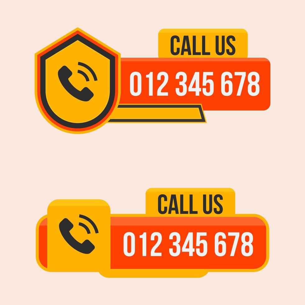 call us button vector with phone icon