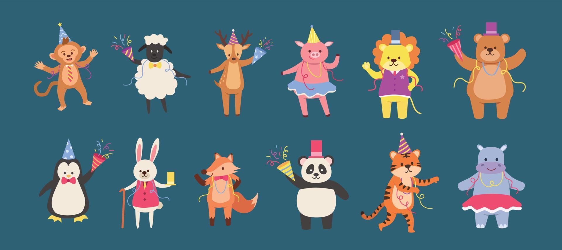Cute party animal vector design