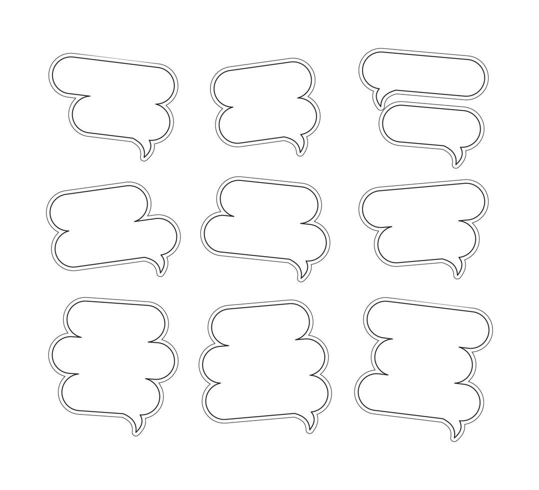 collection of speech bubbles, conversation abstract vector illustration.