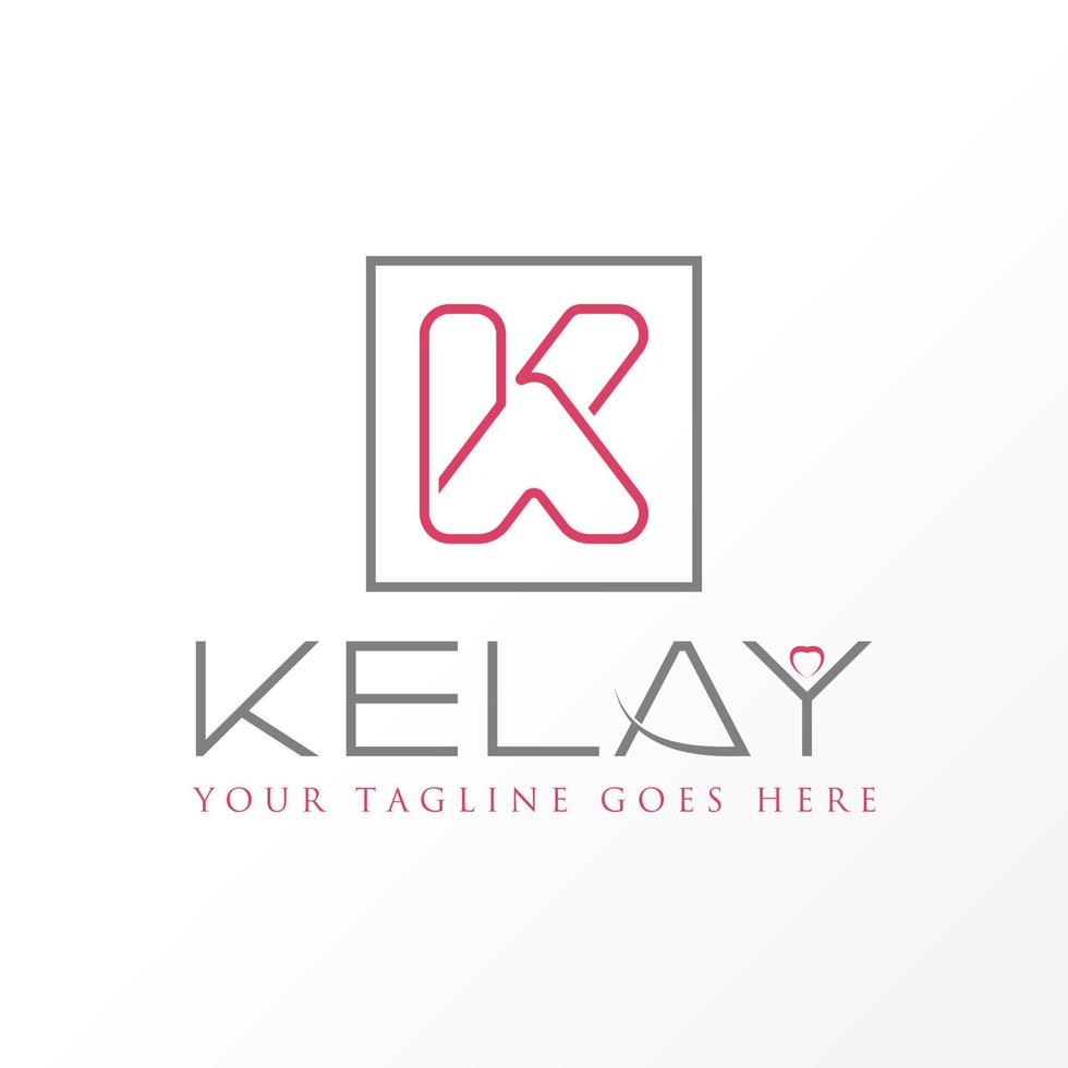 Simple Letter or word K line font with triangle image graphic icon logo design abstract concept vector stock. Can be used as a symbol related to initial or monogram