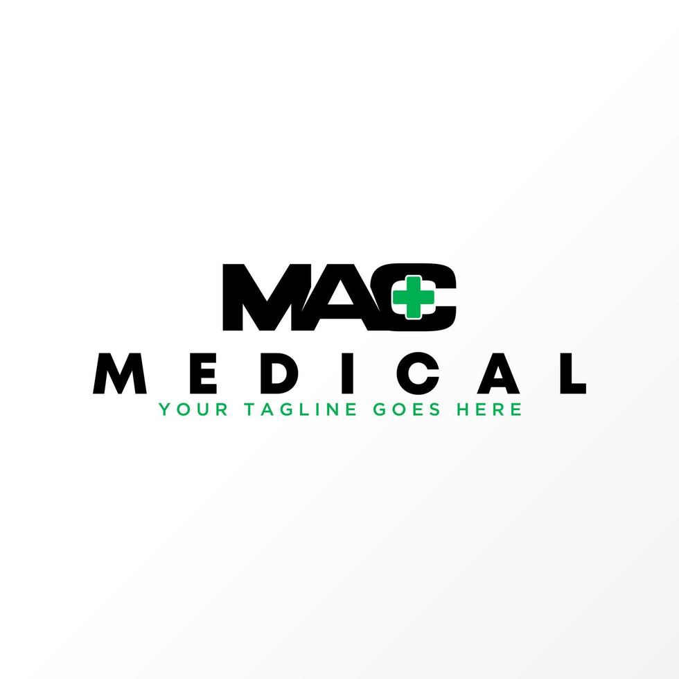 letra o palabra fuente mac san serif con imagen cruzada médica icono gráfico diseño de logotipo concepto abstracto vector stock. puede usarse como un símbolo relacionado con la salud o inicial