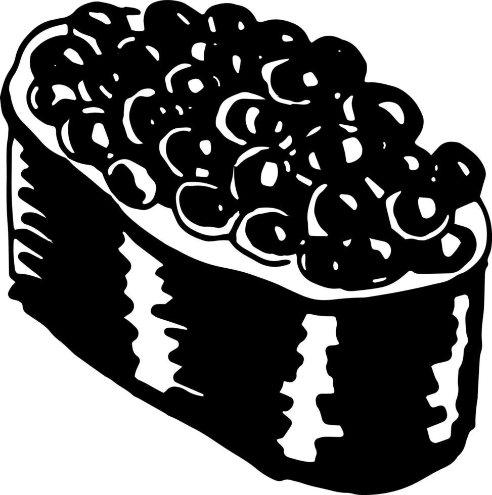 Sushi roll. Vector clipart