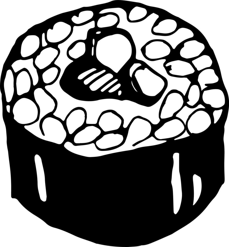 Sushi roll. Vector clipart
