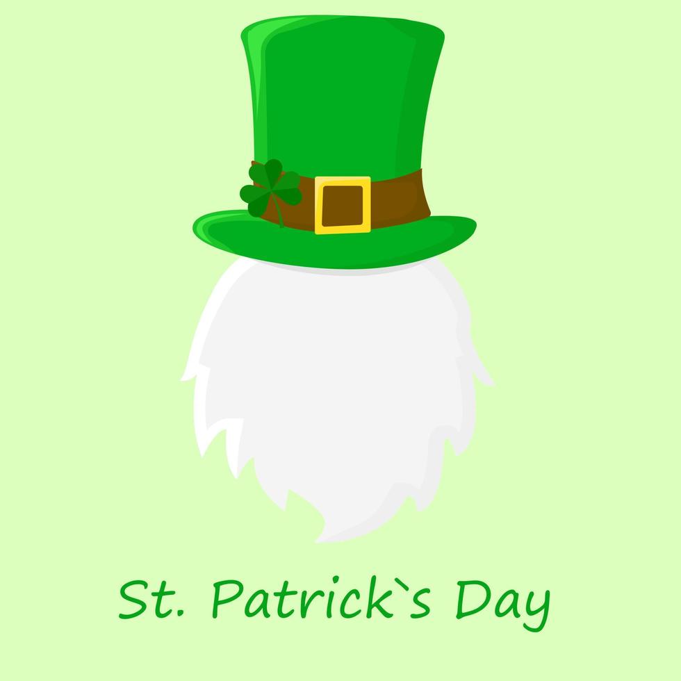 St. Patrick's Day Irish gnome.Cartoon vector Leprechauns illustration for cards, decor, shirt design, invitation to the pub.Vector illustration