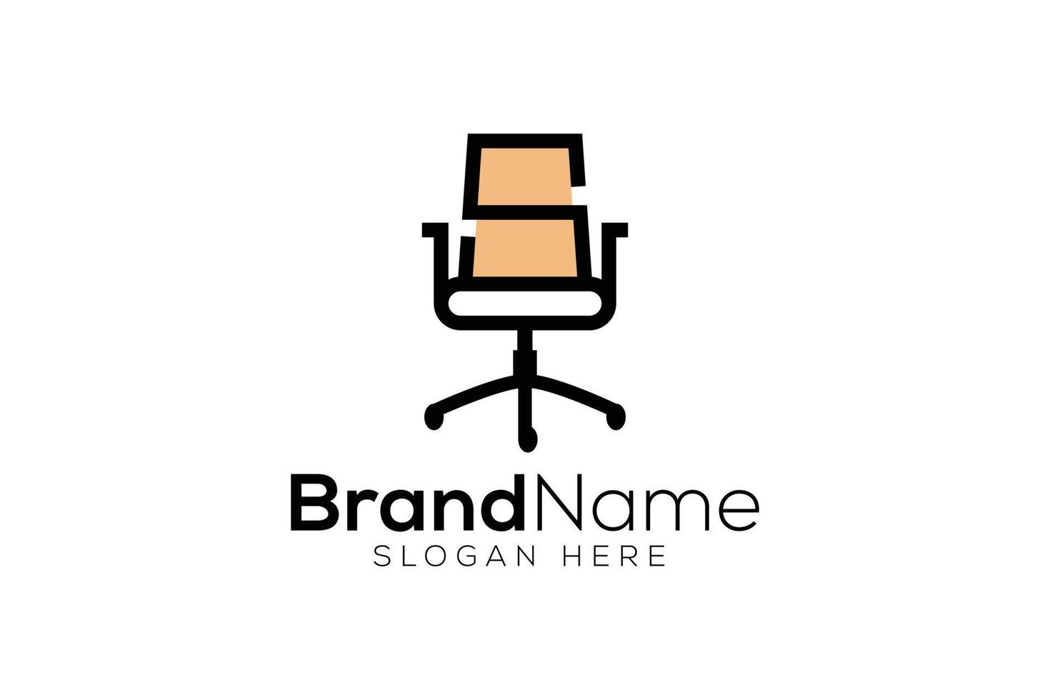 Creative letter s chair icon logo design template vector