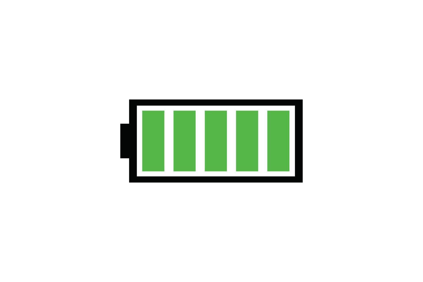 Full Charged Battery icon design template vector