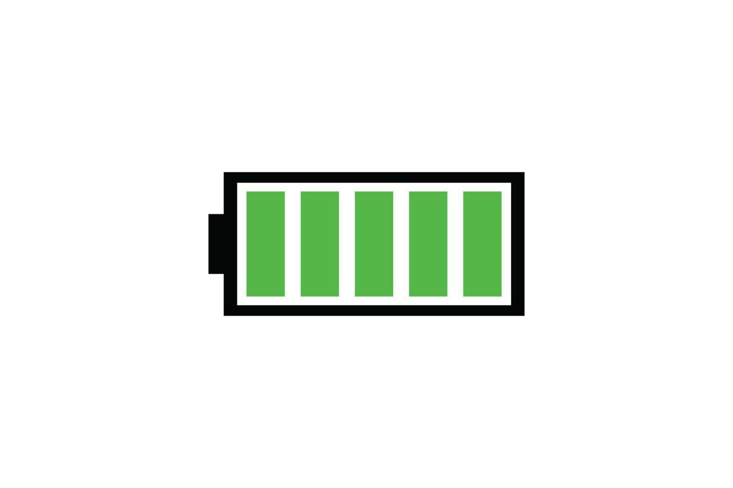 Full Charged Battery icon design template vector