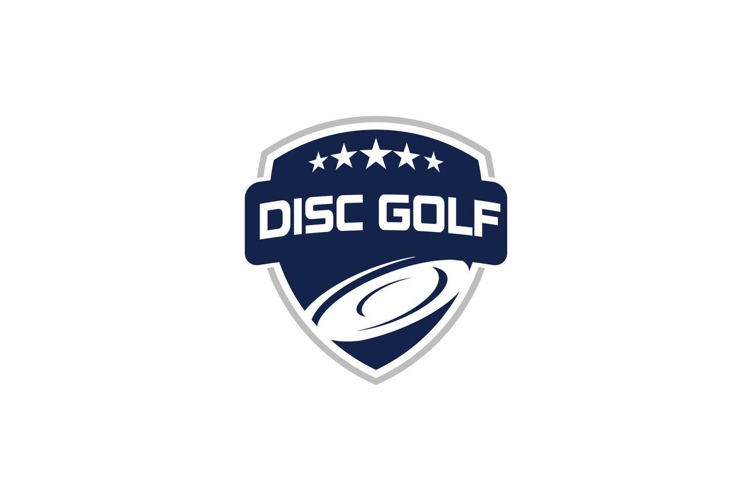 Best disc golf logo design template vector